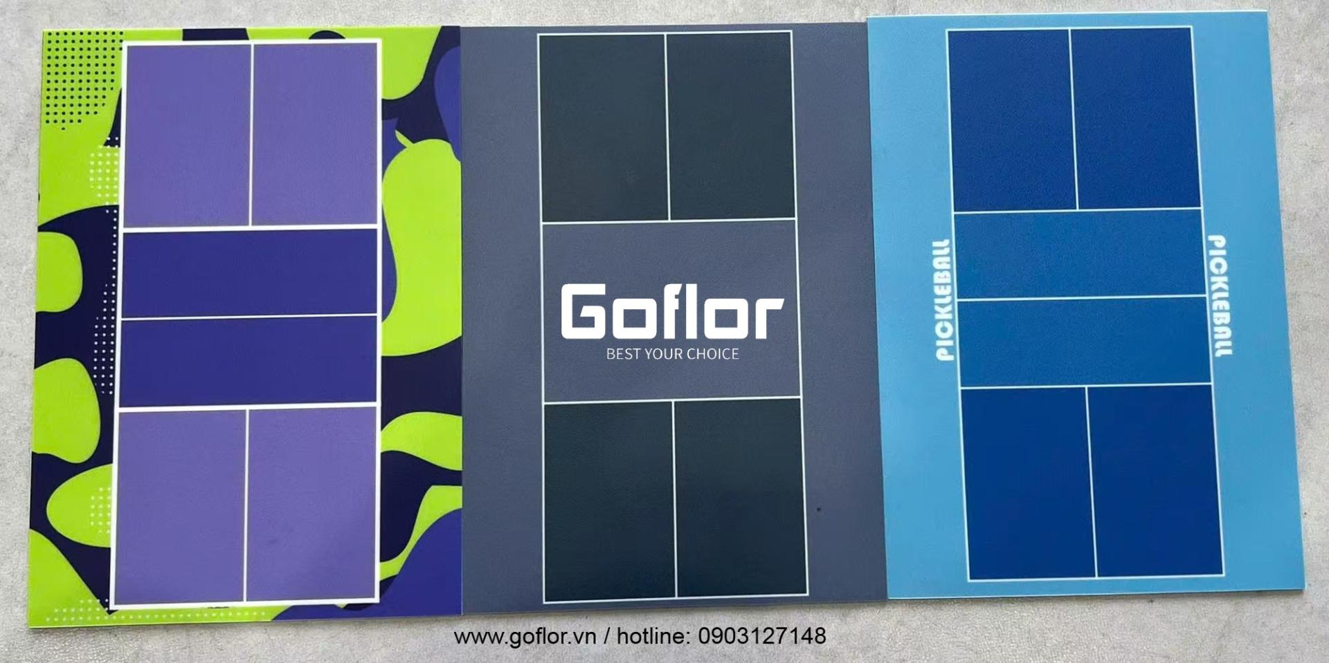 Mẫu sân thảm pickleball