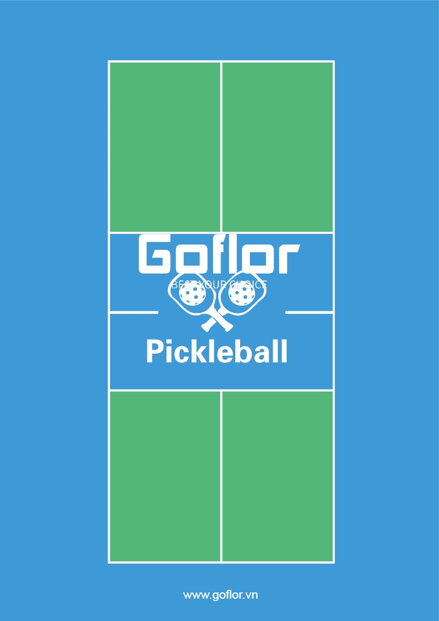 Thảm pickleblal xanh lá xanh sky