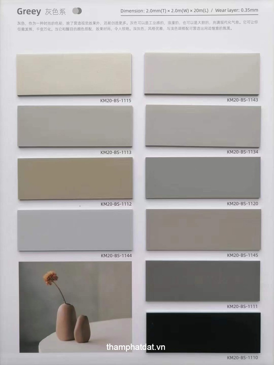cataloge vinyl đơn sắc greey