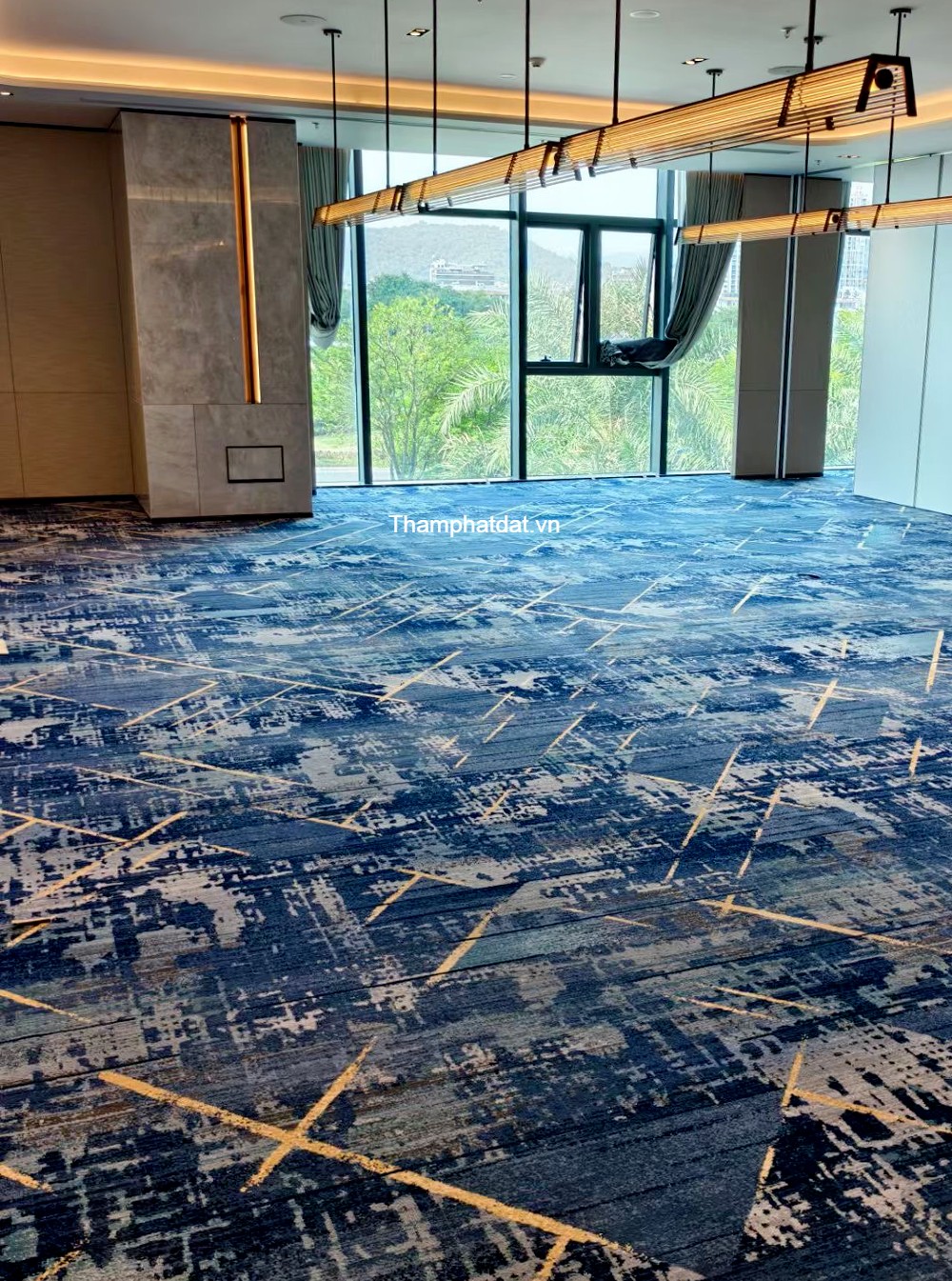 Thảm Trải Sàn Khách Sạn Màu Xanh Blue